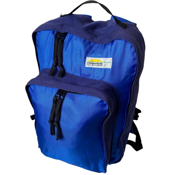 Chlorophylle Day Pack Backpack Canada Minimalist Hiking Student Travel Blue - Picture 1 of 9